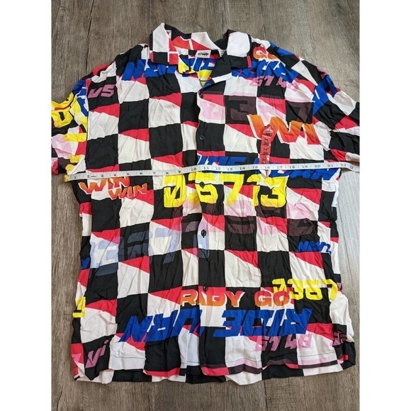 NWT Pull And Bear Casual Button Down Shirt Medium Men's Multicolored - Picture 8 of 9